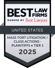 Badge for Best Law Firms indicating Motley Rice's 2025 ranking.