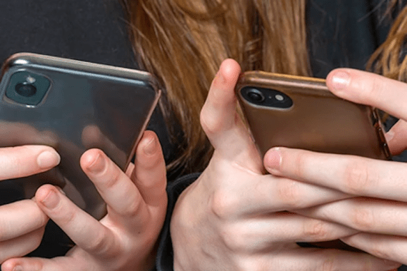 people using cell phones